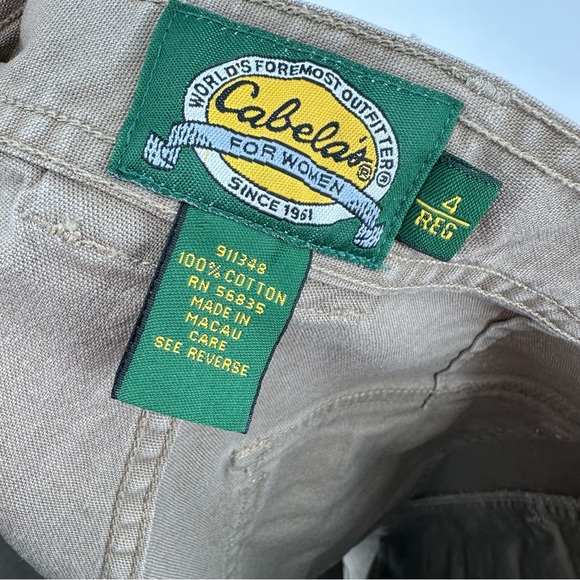 NWT Womens Cabela's 7 Pocket Hiker High-rise Tan Cargo Shorts Size 4 - Picture 6 of 6
